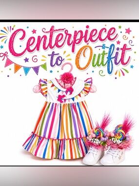 Circus~Happy Clown Centerpiece For Baby Shower, Little Girls Birthday
